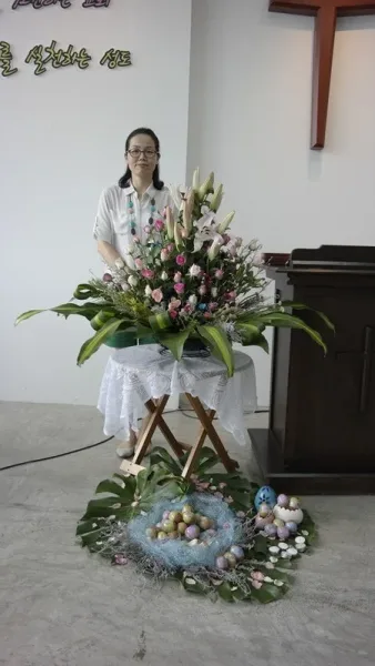 부활주일 강단장식