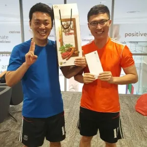 한인한마당에서 풋살경기 3위를 차지했습니다!